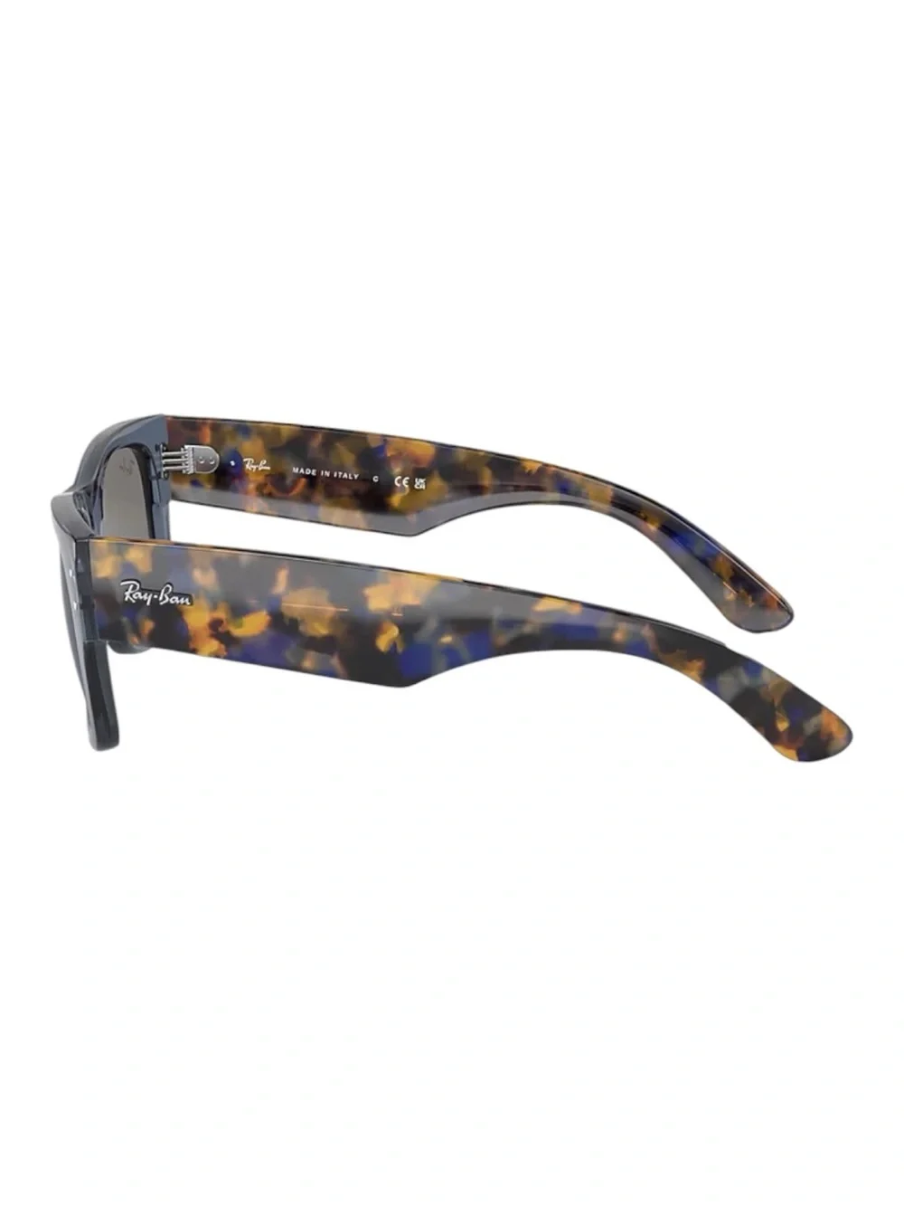 Ray-Ban Mega Wayfarer transparent dark blue w/ blue mirror lenses RB0840S |51.21